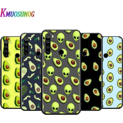 Cute Fruit Avocado For Xiaomi Redmi Note 4 4X 5 5A 6 7 8 8T 9S/T 10 10S 5G Global version Por Max Black Soft Phone Case