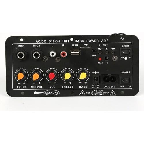 Digital Bluetooth Stereo Amplifier Board Speaker Stereo Audio AMP Module Home Music Subwoofer Dual Microphone For Speaker