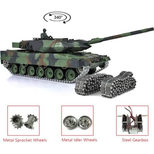 Heng Long 1/16 7.0 Upgraded Leopard2A6 RC Tank 3889 Metal Tracks W/ Rubbers TH17583-SMT4