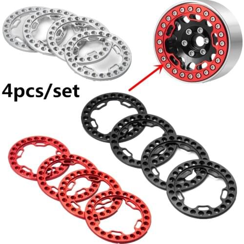 YEAHRUN 4pcs/set Alloy Replacement Wheel Beadlock Ring For 1.9" 1/10 RC Crawler TRX-4 SCX10 D90