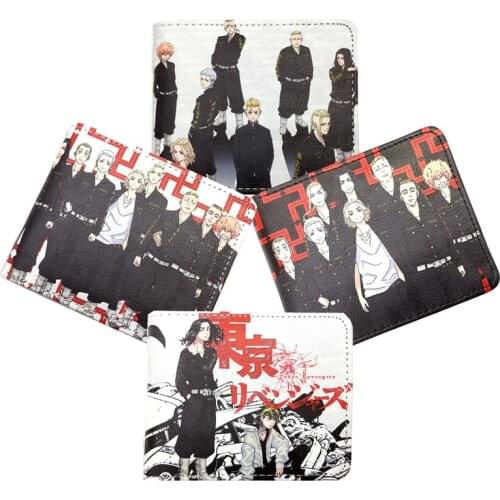 Anime Tokyo Revengers Hanagaki Takemichi Wallet Fashion Student Mens PU Leather Coin Purse Cosplay Short Wallets Gift