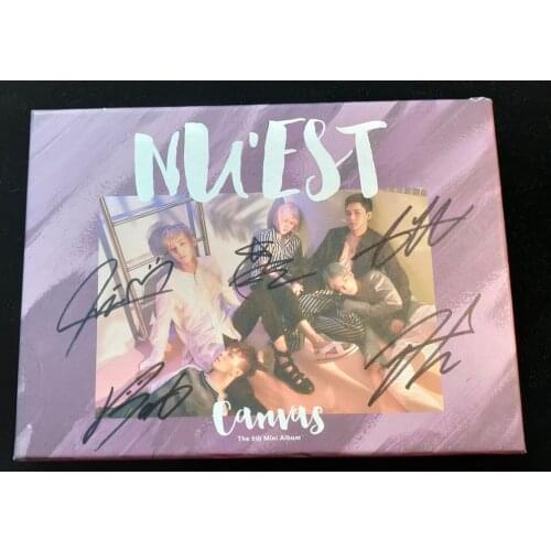NUEST NU'EST Autographed signed 2016 mini 5th album CANVAS CD + postcards korean version 11.2016