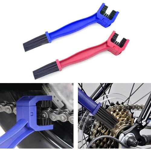 Blue Motorcycle Chain Cleaner Plastic Bike Bicycle Moto Brush Cycling Clean Chain Cleaner Outdoor Scrubber Tool FOR Yamaha KTM