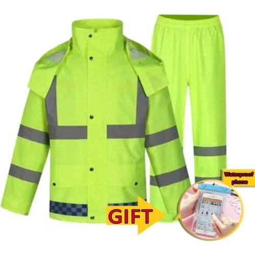 Separate reflective rain suit traffic safety suit waterproof suit special labor protection standard uniform breathable fluoresce