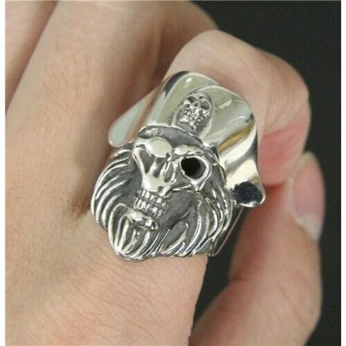 Hot Fashion Pirate Ring 316L Stainless Steel Cool Mens Ring Band Party Fashion Polishing Skull Ring