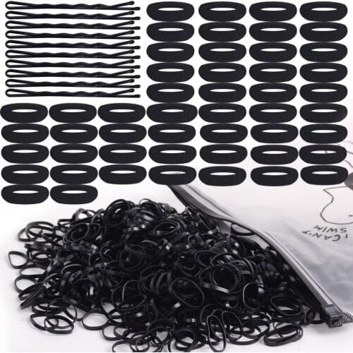 1060pcs Colorful Nylon Elastic Hair Bands for Gilrs Small Wave Simple Metal Hairpin DIY Hair Rope Braided Set Hair Accessories
