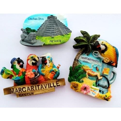 Creative Mexican Parrot 3D Fridge Magnet Travel Souvenirs Home Decoration Refrigerator Magnetic Stickers Gift