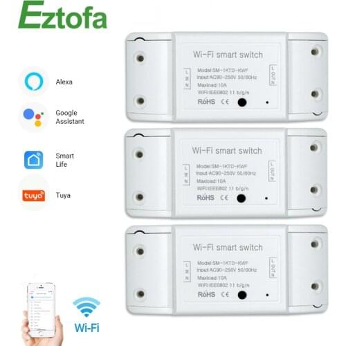 DIY WiFi Smart Light Switch Universal Breaker Timer Wireless Remote Control Works With Alexa Google Home Smart Home 3 Pieces