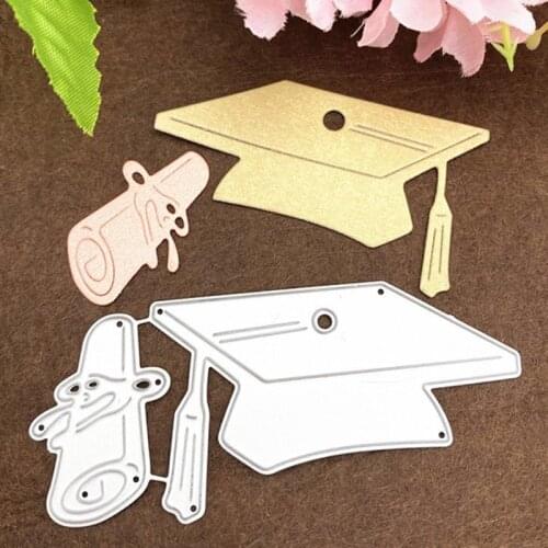 Graduation Season Bachelor Cap Metal Cutting Dies Stencil for DIY Scrapbooking Photo Album Embossing Paper Cards Decora Crafts