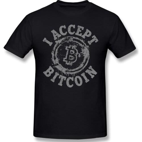 I AcceptAnime Clothes Design Bitcoin Cotton Men T-Shirt