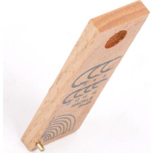 Fishing Tackle Boxes Portable Wooden Fly Tying Hackle Measuring Gauge Tool Fishing Tackle Accessories Fly Tying Hackle Gauge