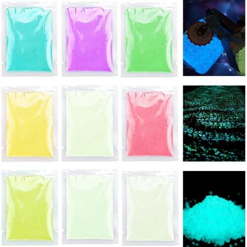 10g Luminous Sand Grains Pigment Rare Earths Dust DIY Starry Wishing Bottle Phosphor Powder Pigment Gravel Coarse Glow In Dark