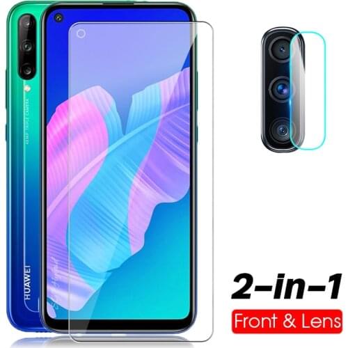 2in1 Tempered Glass for Huawei p40 lite e screen protector For huawei y7p P 40 Lite p40lite e camera lens protective glass