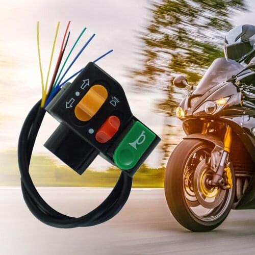 3 In 1 Auto Motorcycle Scooter Dirt ATV Handlebar Switch Universal 7/8 Inch Headlights/Turn Signal Lights/Horn ON-OFF Switch