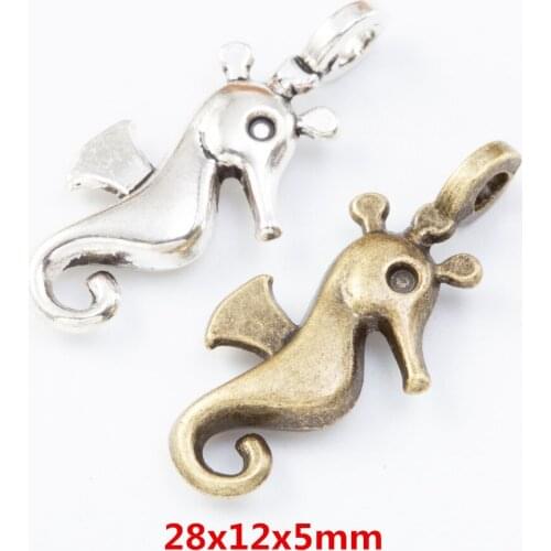35 pieces of retro metal zinc alloy Hippocampus pendant for DIY handmade jewelry necklace making 7806