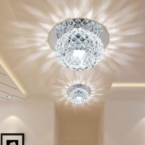 5W Modern Crystal LED Ceiling Light Wall Sconce Fixture Mounted LED Ceiling Lights Home Hall Walkway Porch Light Ceiling Lights