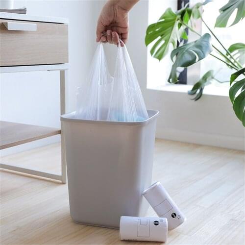 50Pcs/Roll Garbage Bags Household Trash Can Bucket Sorting Zero Waste Goods for Kitchen Gadgets Car Bin Plasitc Bag Dispenser