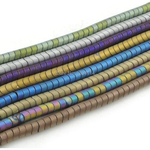 6*6*3mm Titanium Colors Frosted Hematite Round Wavy Beads 16 inch Full Strand