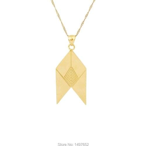 Adixyn New desigh Gold Color geometric pendant & necklace vogue jewelry fiji African for women men girls party &wedding gifts