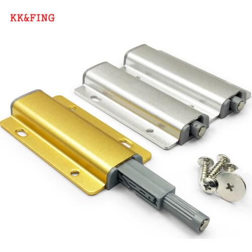 KK&FING Aluminum Cabinet Catches Push to Open Door Stops Invisible Cabinet Pulls Magnetic Touch Stop Kitchen Cabinet Hardware