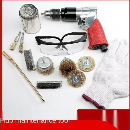 Automotive brake system / hub shaft head / grinding tool / steel ring anti-card / rust removal / maintenance / cleaning kit