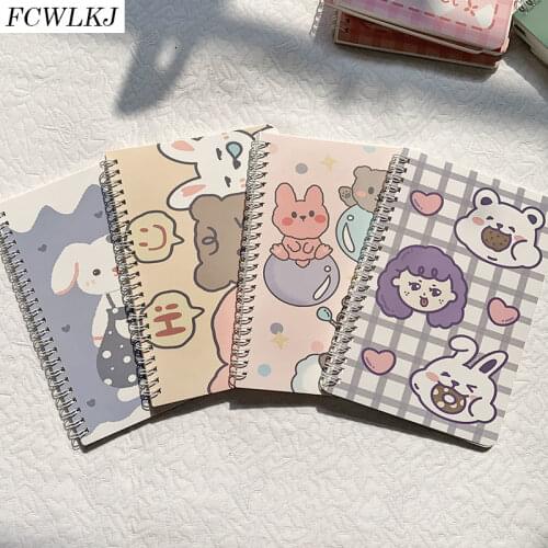 A5 Cartoon Cover Notebook Dots/Square/Ruled/Blank 120 Pages Paper Daily Writing Planner Office School Supplies Stationery