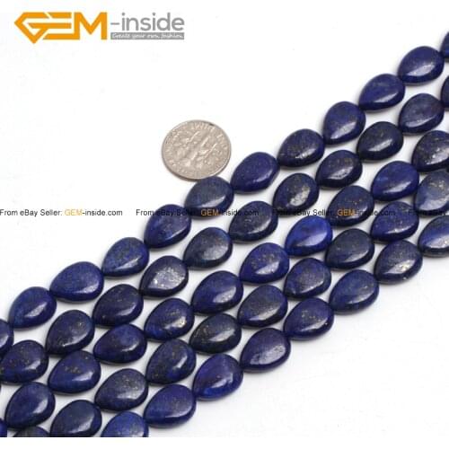 Gem-inside Dyed Color Lapis Beads Flat Drop Teardrop Pear Shape Stone Beads For Jewelry Making 10X14mm 15inches DIY Jewellery