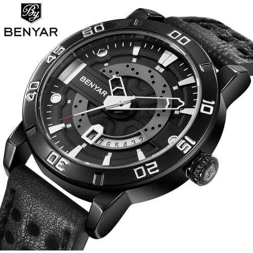 BENYAR 2019 New Casual Fashion Simple Quartz Watches Men Calendar Waterproof Top Luxury Brand Male Wrist Watch Relogio Masculino
