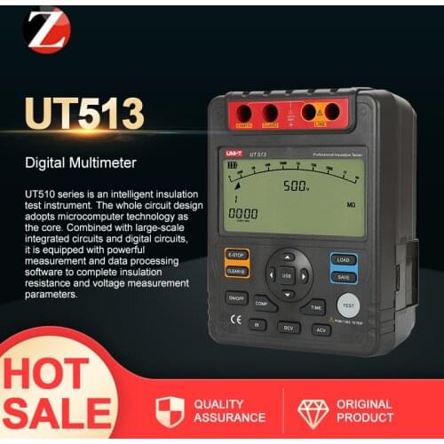 Digital Insulation Resistance Tester UNI-T UT513 Voltage Measurement Parameters UT513 with One Year Warranty