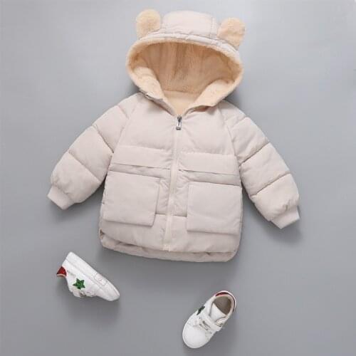 Kids Toddler Boys Winter Parkas Jackets For Children Outerwear Clothing Cotton velvet Baby Girl Hoodies Coat Clothes