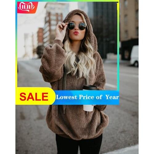 Fleece Womens Sweaters 2020 Winter Autumn Hooded Pullover Women Sweater Women Hooded Sweatershirt Women Tops Pull Femme jumper