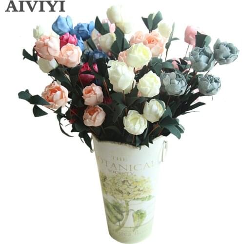 Artificial flower Philippe rose PE home wedding decoration DIY holding flower road lead flower wall fake flower