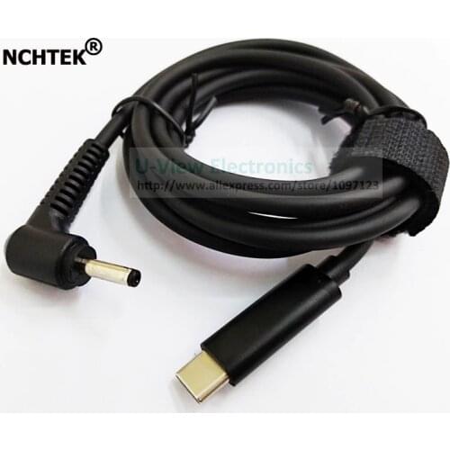 NCHTEK USB Type C Male to 90 Degree Angled DC 3.5*1.35mm Male Plug PD Charging Power Adapter Cable For Laptop/Free Shipping/1PCS