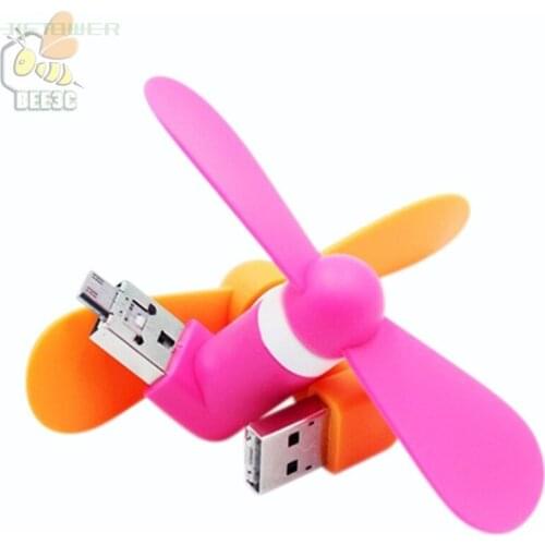 Pocket Fans USB Gadget OTG Mini Micro USB Large Wind Cooling Fan For OTG Android Mobile Phones Desktop Laptop Wholesale 300pcs