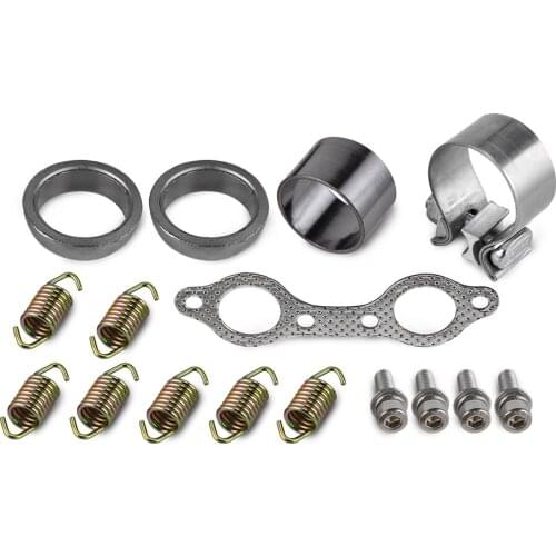 NICECNC Exhuast Muffler Kit Manifold Bolt Gasket Donut Seals Spring Fit POLARIS RZR 800 4X4 EFI 2008-2011 2010 2009