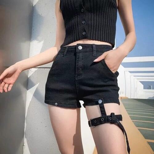 Summer New European and American Style High Waist Elastic Two Wear Dark Style Street Fashion Leggings Detachable Jeans Dlzk796