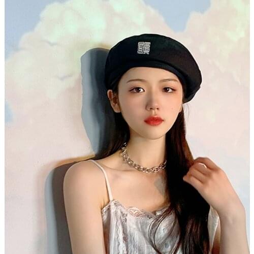 Summer Beret Hats for Women Cotton Fashion Culture China Ladies Style New Artistic Style Square 3D Printing Unique Trends Caps