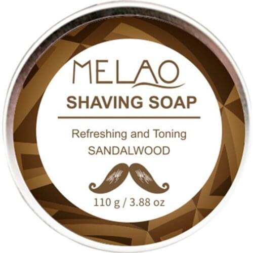 MELAO Shaving Cream Anti-Allergy Shaving Soap Moisturizing Razor Soap Men Facial Care 110G