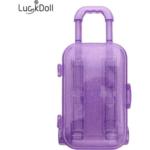 Luckdoll new doll suitcase set combination fit 18inch American doll accessories