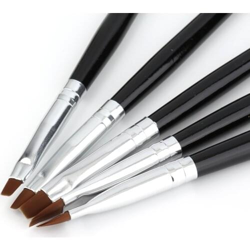 High Quality 100% Top Good 5 Sizes Makeup Set Professional Acrylic Nail Art Brush Set Perfect Use For UV Gel Builder Nal Brushes