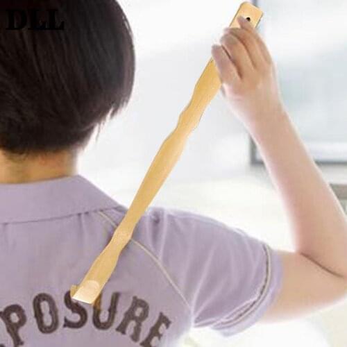 New 1x Durable Bamboo Massager Back Scratcher Wooden Body Roller Stick Backscratcher high quality