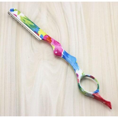 New fashion 2 in 1 Piano paint Colorful hair scissors thinning shears cutting barber styling tools hairdressing scissors