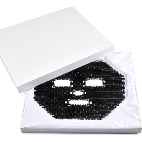Obsidian Face Mask Natural Black Crystal Cooling Jade Facial Mask Cold and Hot Therapy Massager Sleeping Healing Stone Skin Care
