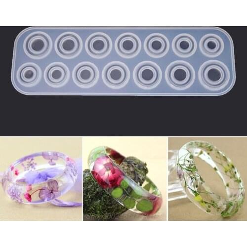 Flat Rings Mould Collection Handmade DIY Jewelry Making Ring Silicone Mold Crystal Epoxy Molds Jy14 20 Dropship