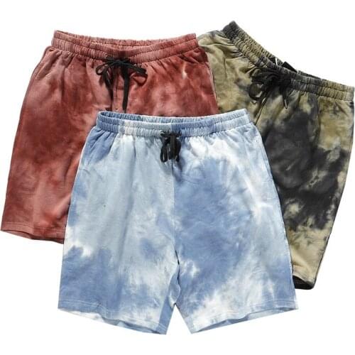 Tie-Dyed Beach Big Shorts Men Loose Five-Point All-Match Japanese Tide Hip Hop Casual Spring Summer Seaside Vacation Clothes