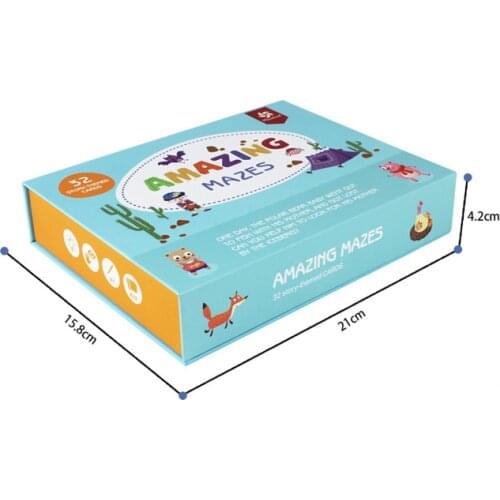 PWO Children Early Educational Baby Colorful Cartoon Interesting Classic Board Game Maze Paper Toys More Than 3 Years Old