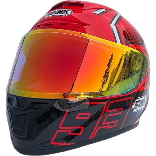 Red Ant Helmet Riding Motocross Full Face Motorcycle Helmet Racing Motobike Helmet ECE Approved Women Safety Hat