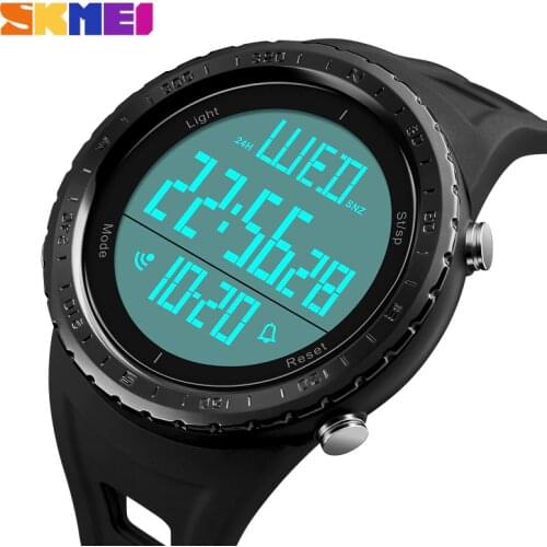 SKMEI Digital Sport Watch Mens Countdown Chrono EL Light Watches 5Bar Waterproof Big Dial Digital Watch Relogio Masculino 1246