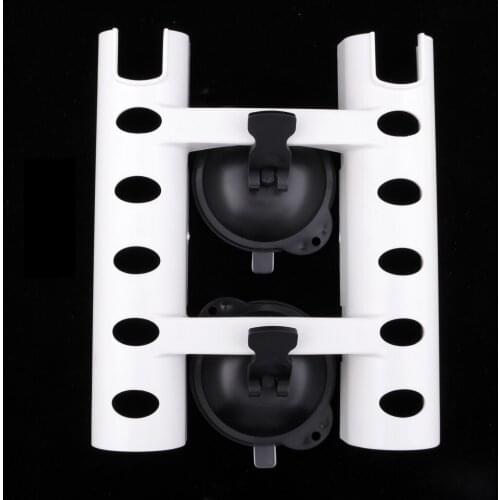 ABS Plastic Suction Cup Fishing Rod Rack 2 Tube Rod Holder for Car/Truck/SUV/Fishing Box