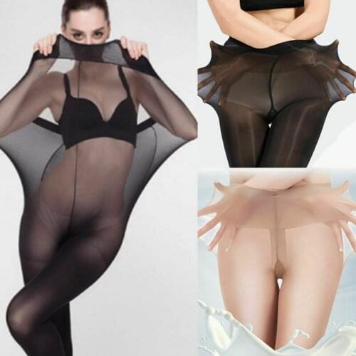 Thin Large Size Tights Anti-hook Tear Resistant Super Elastic Magical T Crotch Seamless Pantyhose Plus Size Nylons Lady Stocking